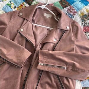 Loft Blush Pink Suede Jacket